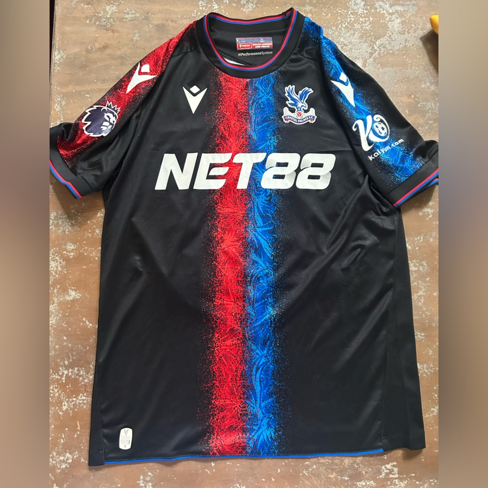 Set of 2 Crystal Palace Soccer Matt Turner Black & Turquoise Green Jersey Small